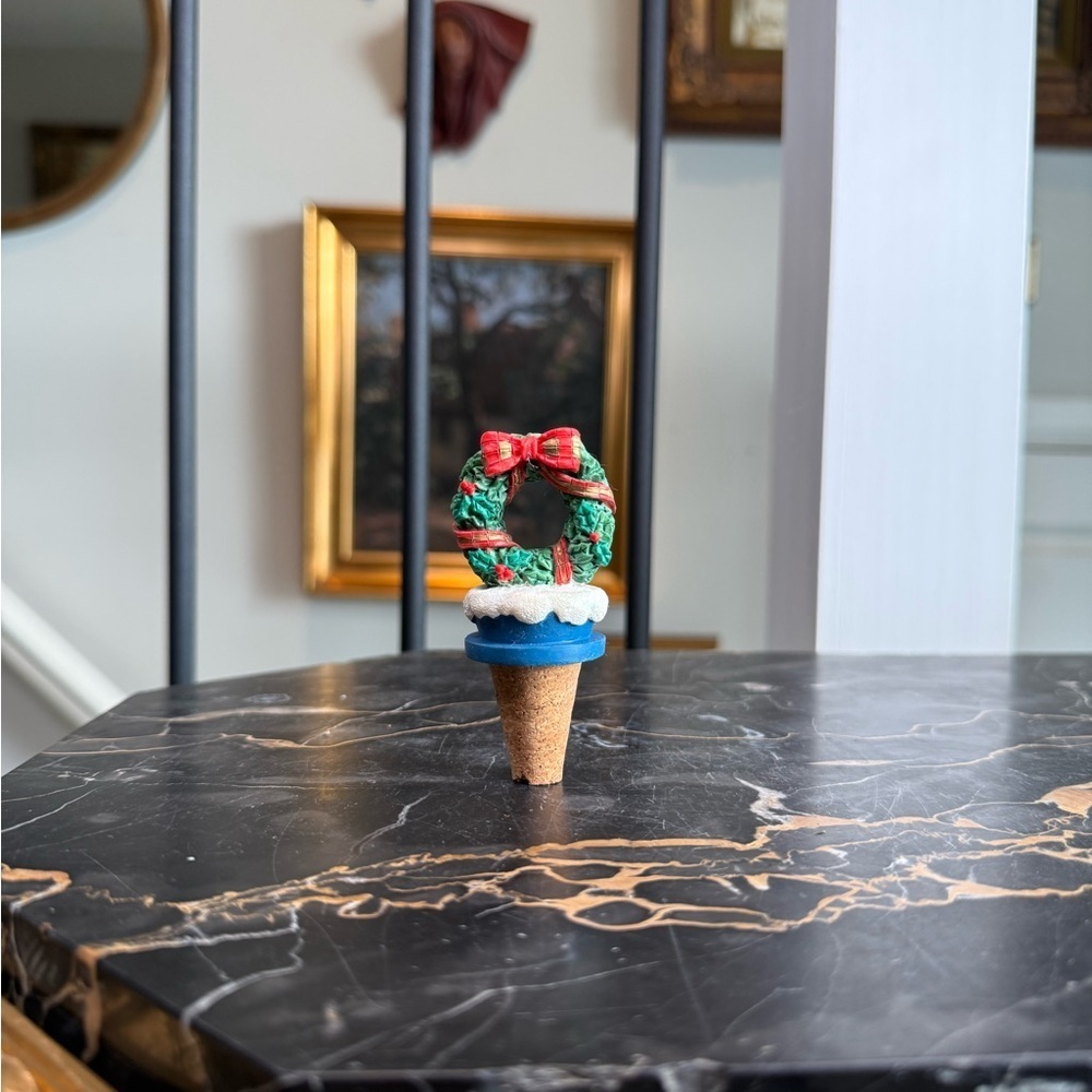 Festive Miniature Wreath with Red Bow
